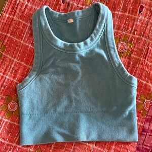 ALO Yoga Seafoam Ribbed Crop Tank